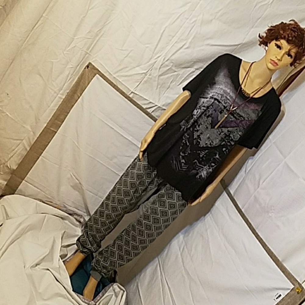 Sweat pants grey and black